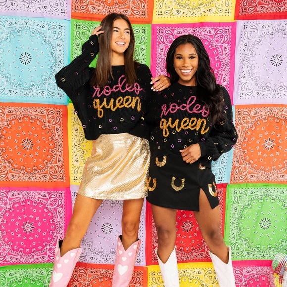 NWOT Queen of Sparkles Rodeo Queen Sweater - Picture 1 of 6